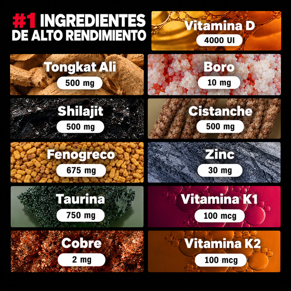 Temple | Apoyo natural para la testosterona